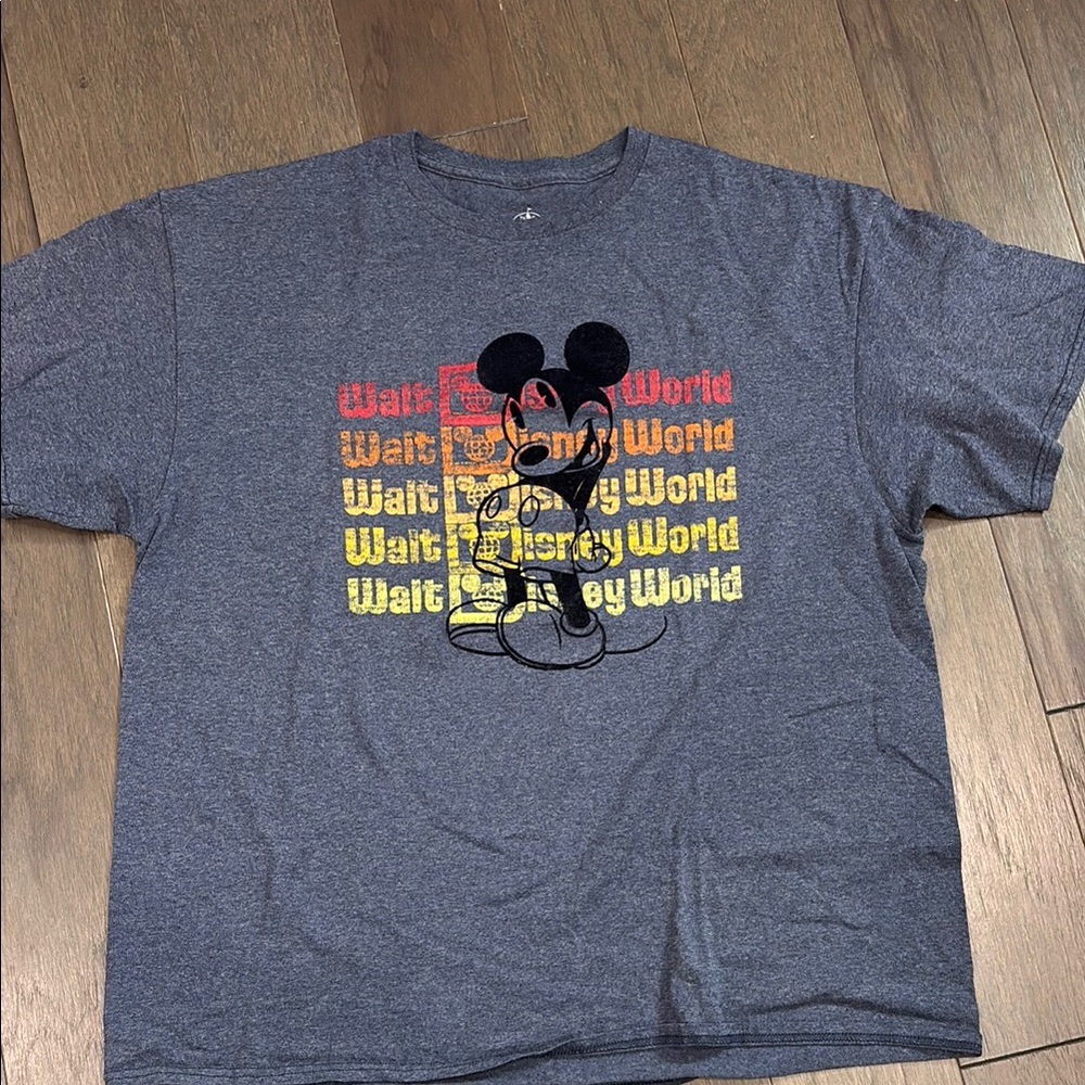 Disney Gray Mickey Mouse Short Sleeve Tee
